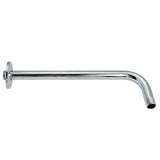 Claremont 12-Inch J-Shaped Rain Drop Shower Arm with Flange