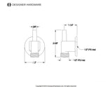 Trimscape Wall Mount Supply Elbow with Pin Wall Hook