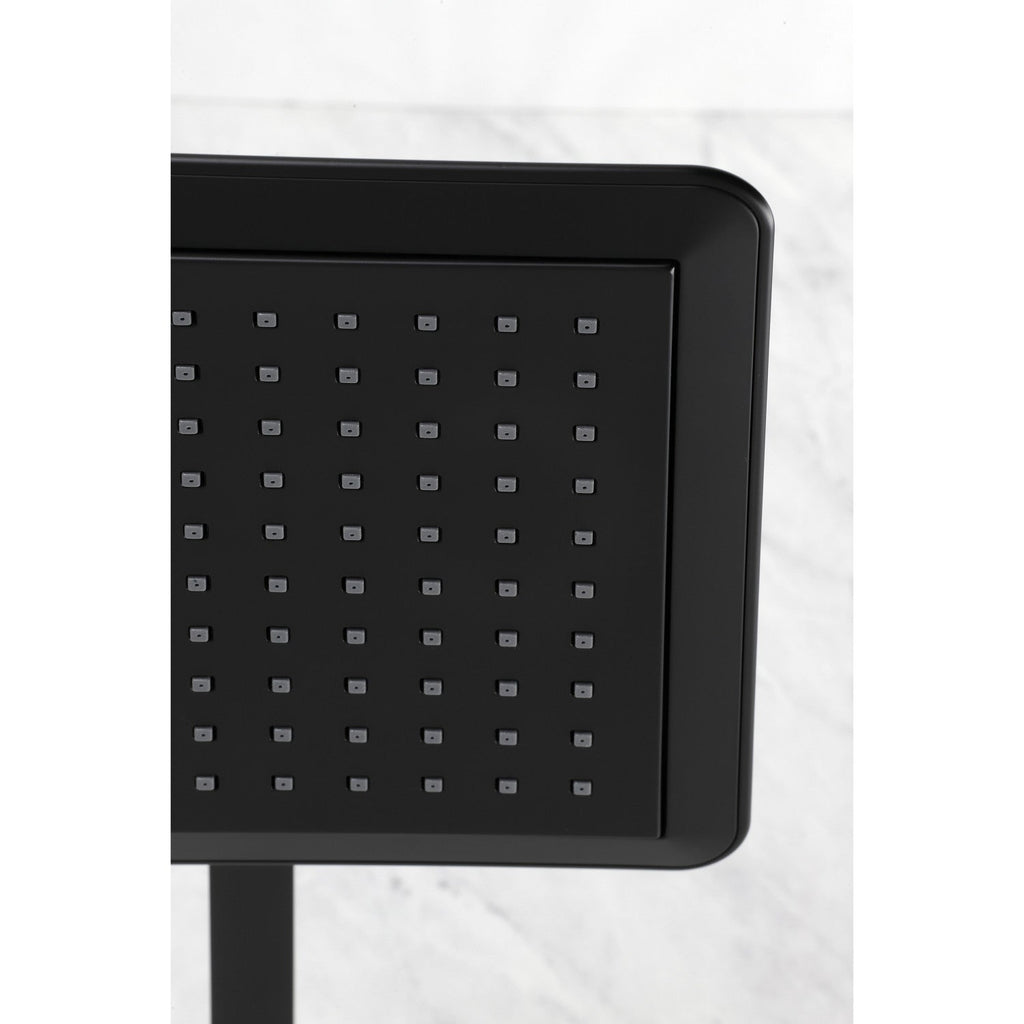 Claremont 9-5/8 Inch Square Raindrop ABS Shower Head with 15-3/4 Inch Shower Arm