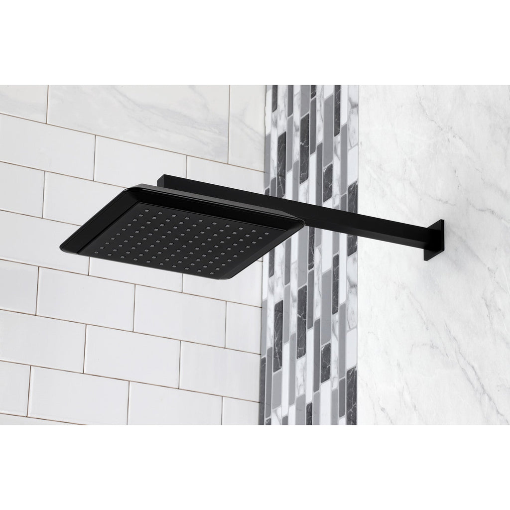 Claremont 9-5/8 Inch Square Raindrop ABS Shower Head with 15-3/4 Inch Shower Arm