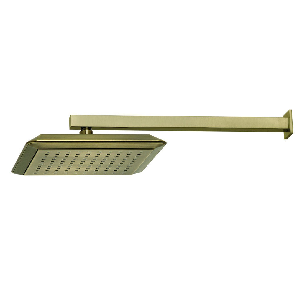 Claremont 9-5/8 Inch Square Raindrop ABS Shower Head with 15-3/4 Inch Shower Arm