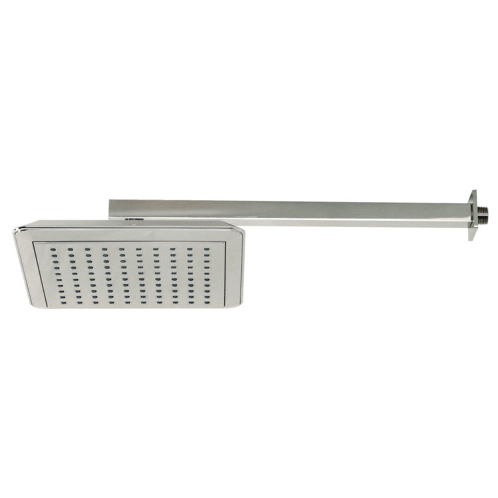 Claremont 9-5/8 Inch Square Raindrop ABS Shower Head with 15-3/4 Inch Shower Arm