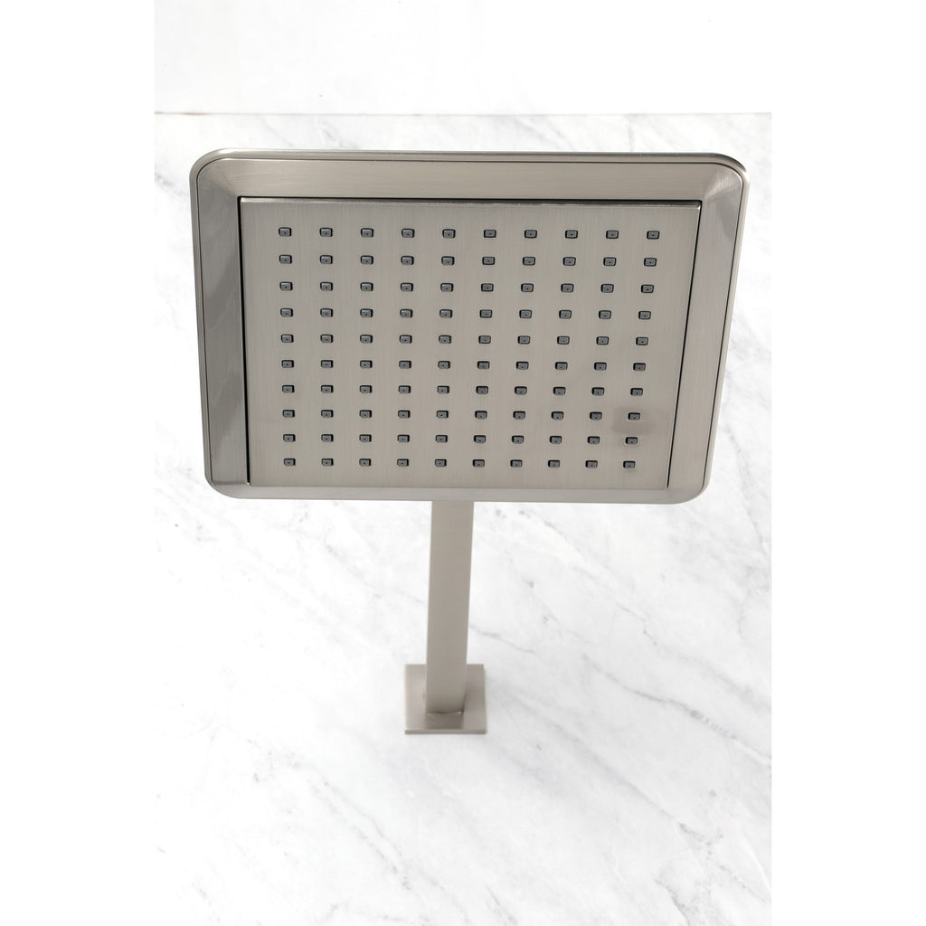 Claremont 9-5/8 Inch Square Raindrop ABS Shower Head with 15-3/4 Inch Shower Arm