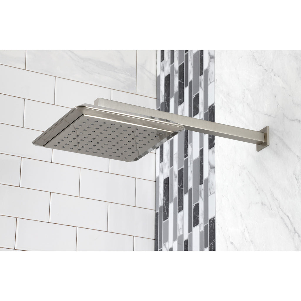 Claremont 9-5/8 Inch Square Raindrop ABS Shower Head with 15-3/4 Inch Shower Arm
