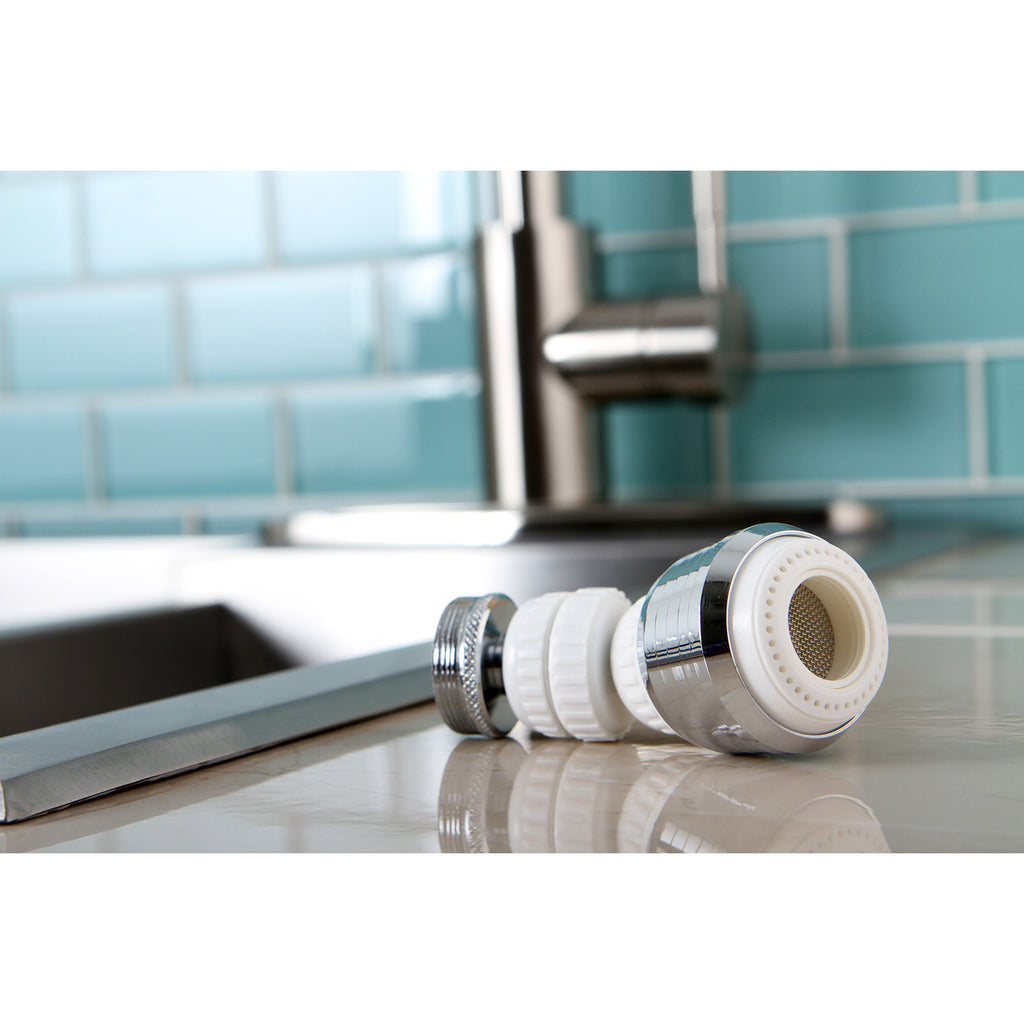 Complement Double Swivel Kitchen Aerator with Brass Ball Joint