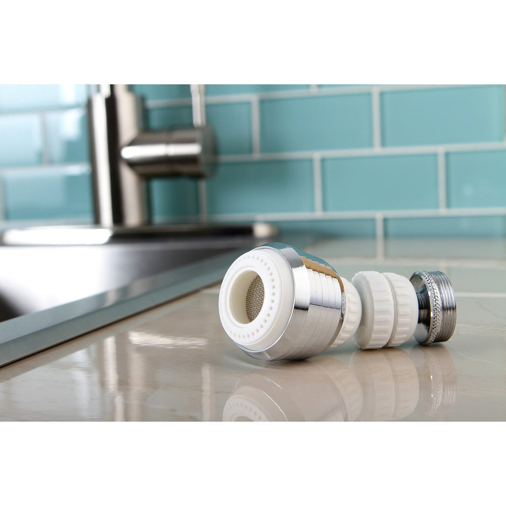Complement Double Swivel Kitchen Aerator with Brass Ball Joint