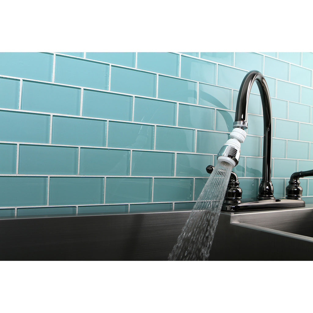 Complement Double Swivel Kitchen Aerator with Brass Ball Joint