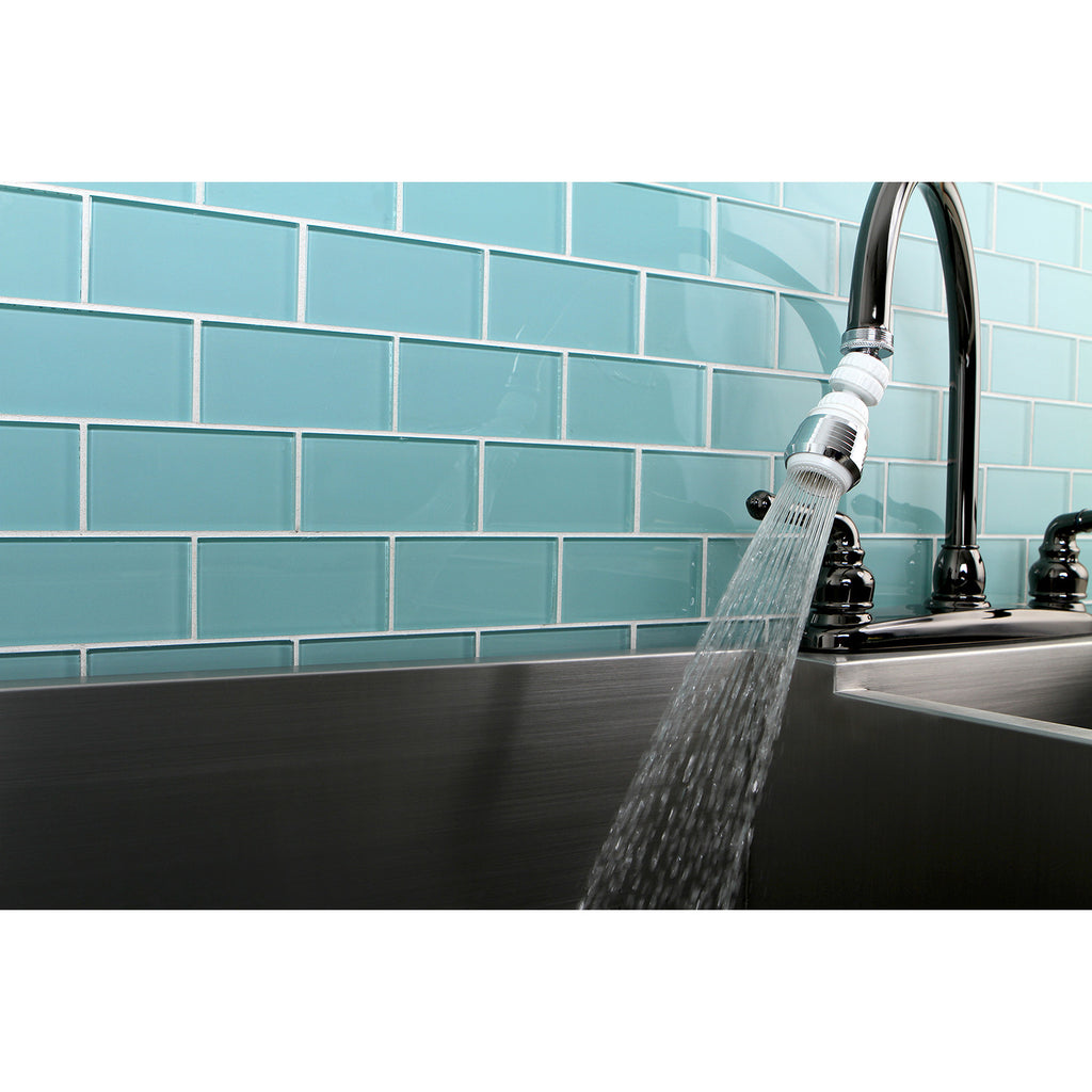 Complement Double Swivel Kitchen Aerator with Brass Ball Joint