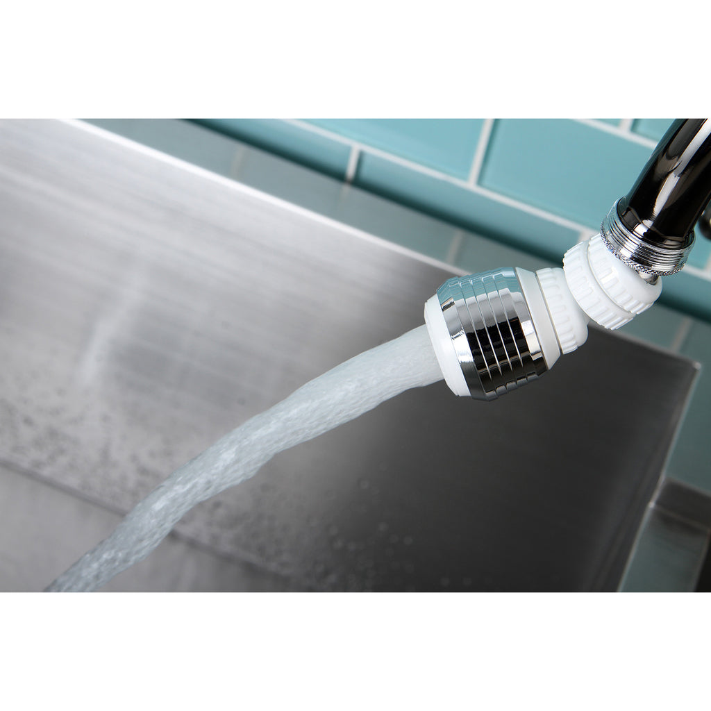 Complement Double Swivel Kitchen Aerator with Brass Ball Joint