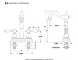 Tudor Two-Handle 2-Hole Deck Mount Bar Faucet