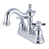 Essex Double-Handle 3-Hole Deck Mount 4-Inch Centerset Bathroom Faucet with Pop-Up Drain