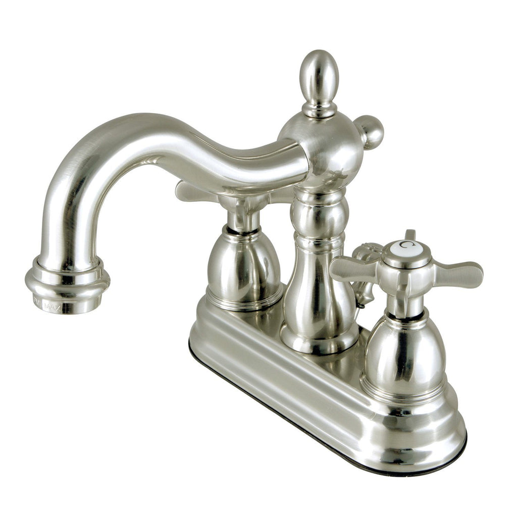 Essex Double-Handle 3-Hole Deck Mount 4-Inch Centerset Bathroom Faucet with Pop-Up Drain