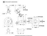 Magellan Single-Handle 3-Hole Wall Mount Tub and Shower Faucet