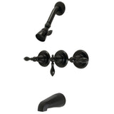 American Classic Triple-Handle Tub and Shower Faucet
