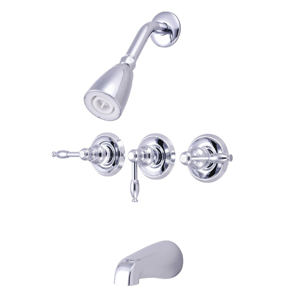 Knight Triple-Handle Tub and Shower Faucet
