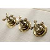 Victorian Triple-Handle Tub and Shower Faucet