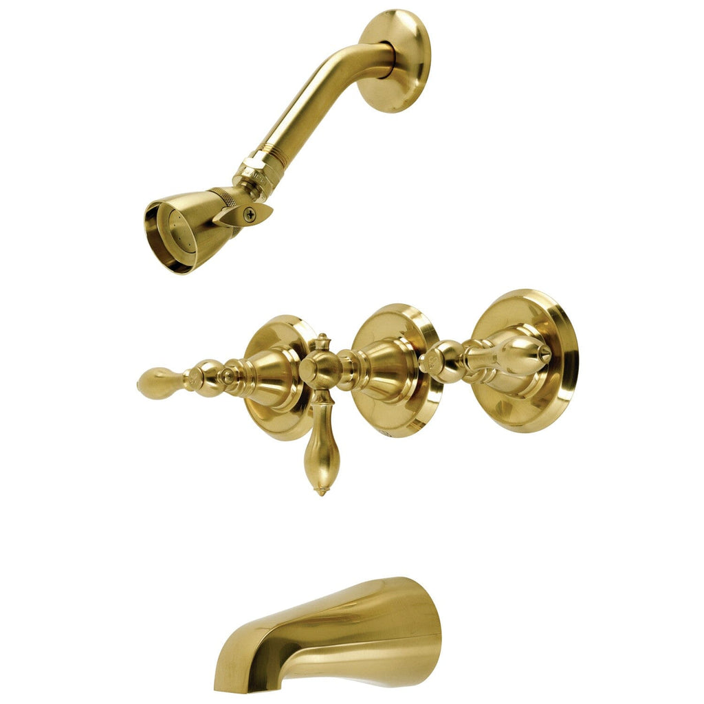 American Classic Triple-Handle Tub and Shower Faucet
