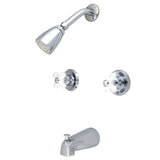 Victorian Two-Handle 4-Hole Wall Mount Tub and Shower Faucet