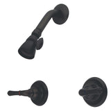 Two-Handle 3-Hole Wall Mount Shower Faucet