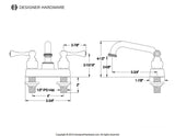 Double-Handle 2-Hole Deck Mount Laundry Faucet