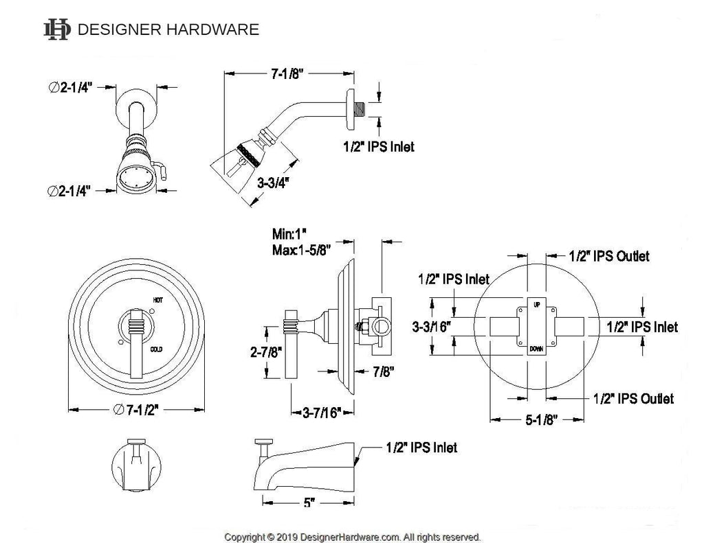Milano Single-Handle Pressure Balanced Tub and Shower Faucet