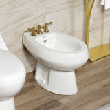 American Classic Three-Handle Vertical Spray Bidet Faucet with Brass Pop-Up