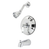 Restoration Single-Handle 3-Hole Wall Mount Tub and Shower Faucet