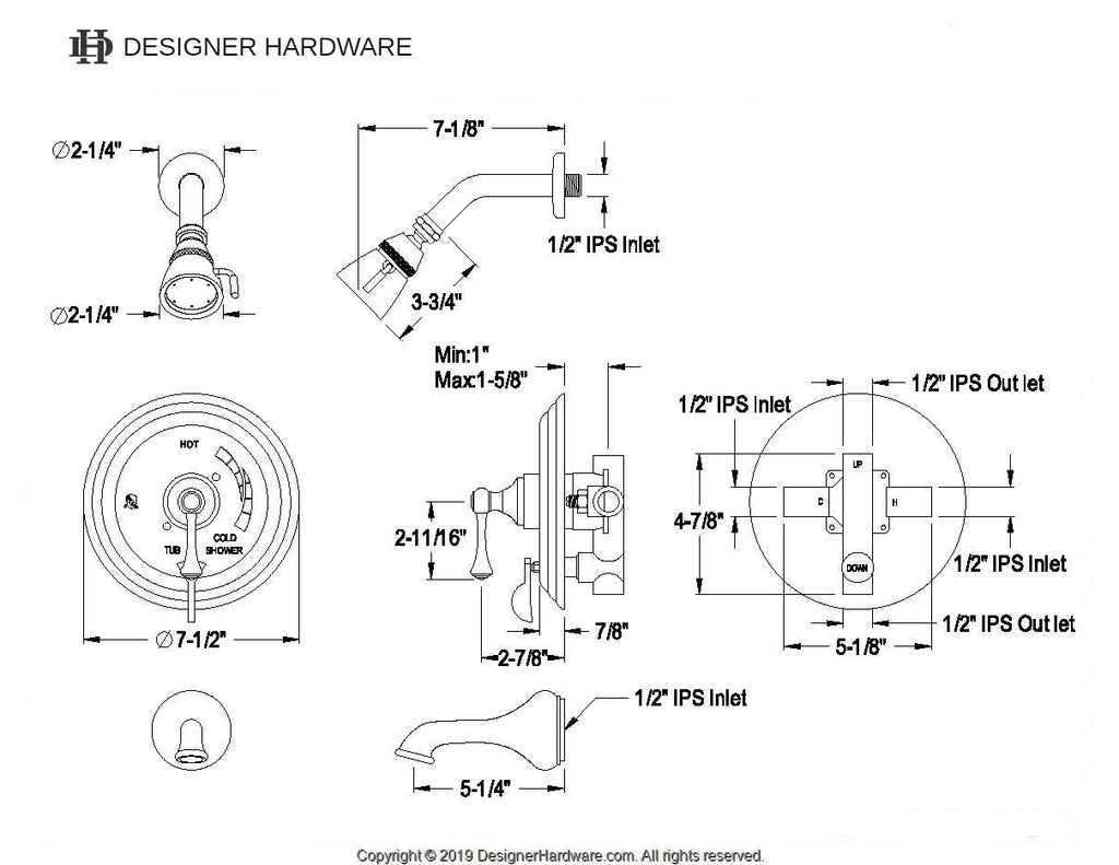 Single-Handle Pressure Balanced Tub and Shower Faucet