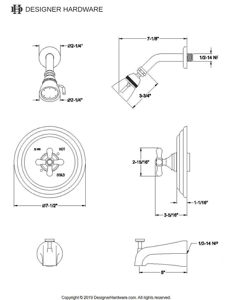 Single-Handle Pressure Balanced Tub and Shower Faucet, Trim Only
