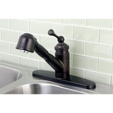 Vintage Single-Handle 1-or-3 Hole Deck Mount Pull-Out Sprayer Kitchen Faucet