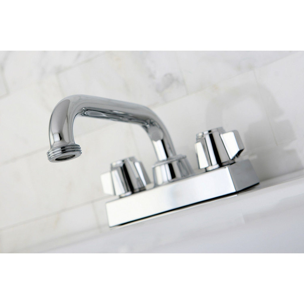 Traditional Double-Handle 2-Hole Deck Mount Laundry Faucet
