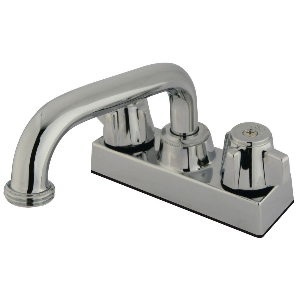 Traditional Double-Handle 2-Hole Deck Mount Laundry Faucet