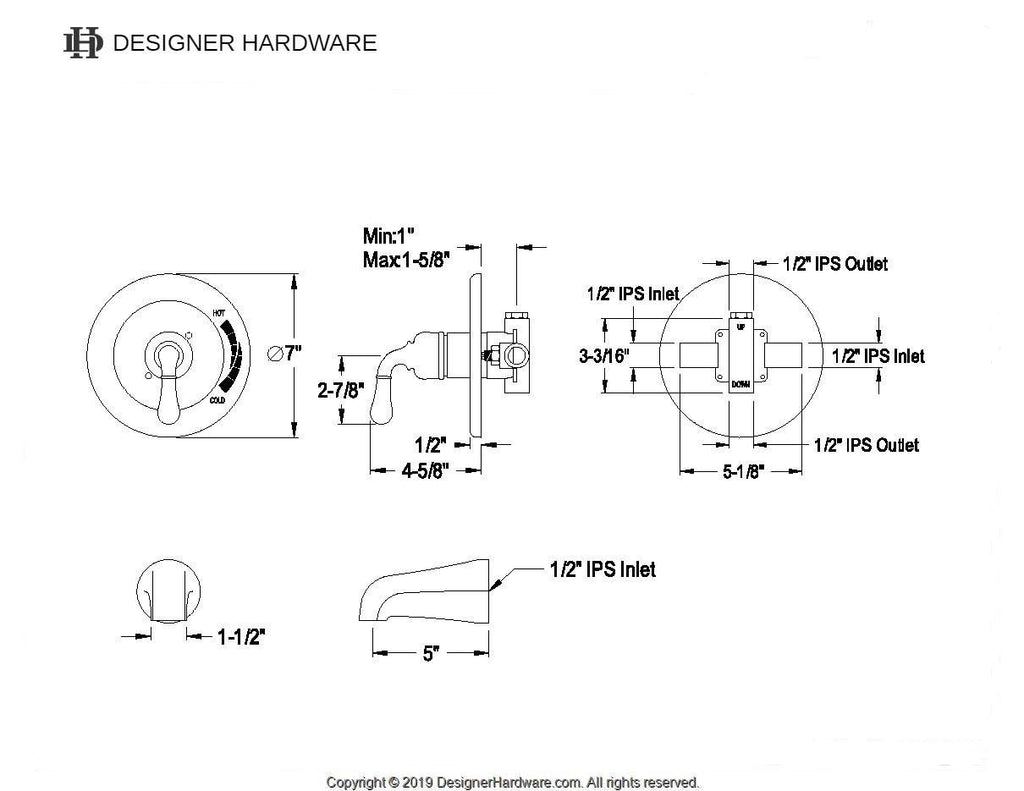Magellan Single-Handle Pressure Balanced Tub Faucet
