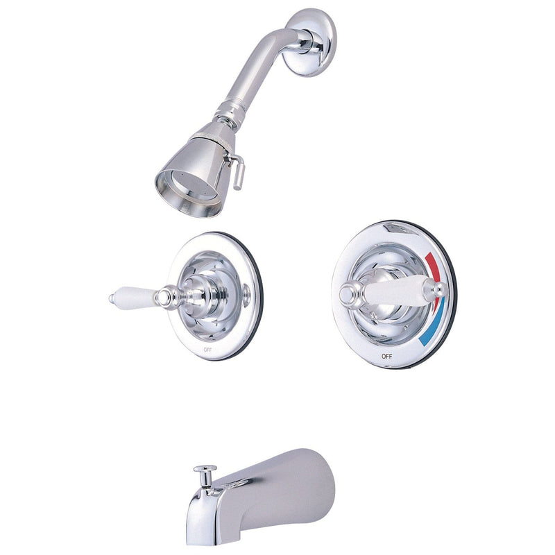 Vintage Double-Handle Pressure Balanced Tub and Shower Faucet