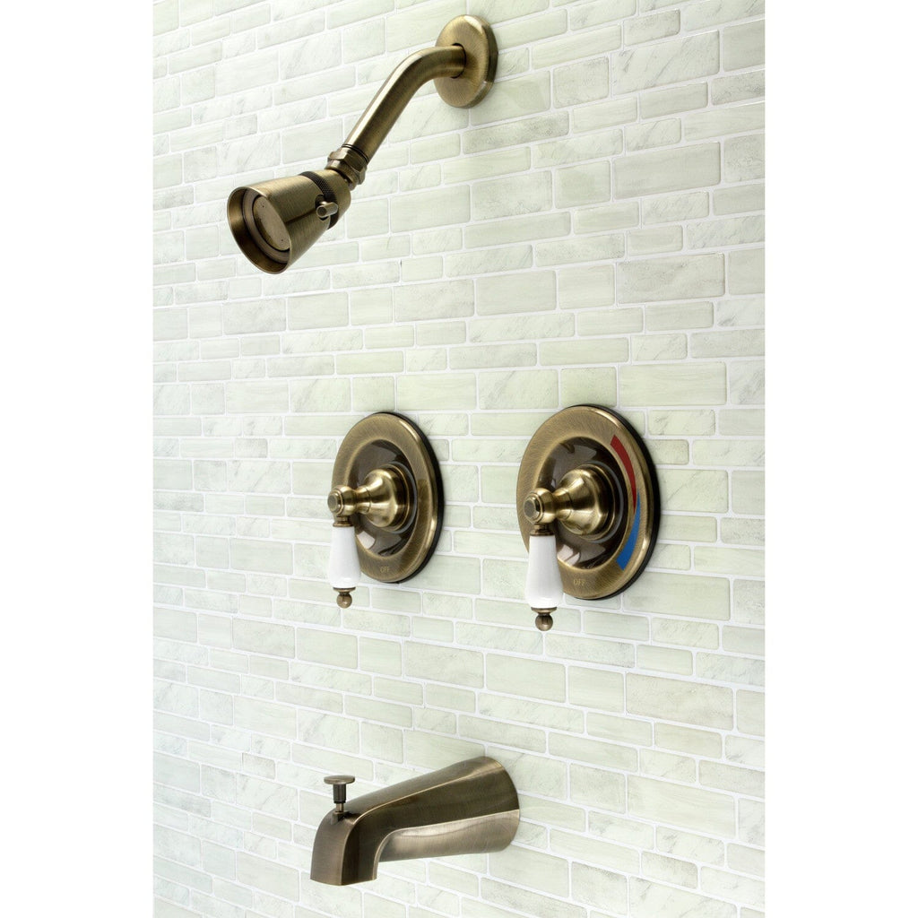 Vintage Double-Handle Pressure Balanced Tub and Shower Faucet