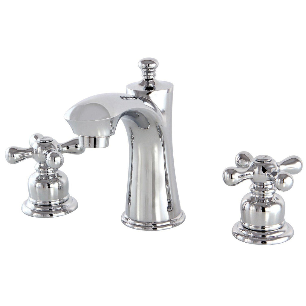 Victorian Two-Handle 3-Hole Deck Mount Widespread Bathroom Faucet with Retail Pop-Up Drain