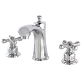 Victorian Two-Handle 3-Hole Deck Mount Widespread Bathroom Faucet with Retail Pop-Up Drain