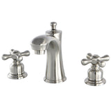 Victorian Two-Handle 3-Hole Deck Mount Widespread Bathroom Faucet with Retail Pop-Up Drain