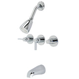 NuvoFusion Triple-Handle Tub and Shower Faucet