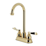 NuWave French Two-Handle 2-Hole Deck Mount Bar Faucet