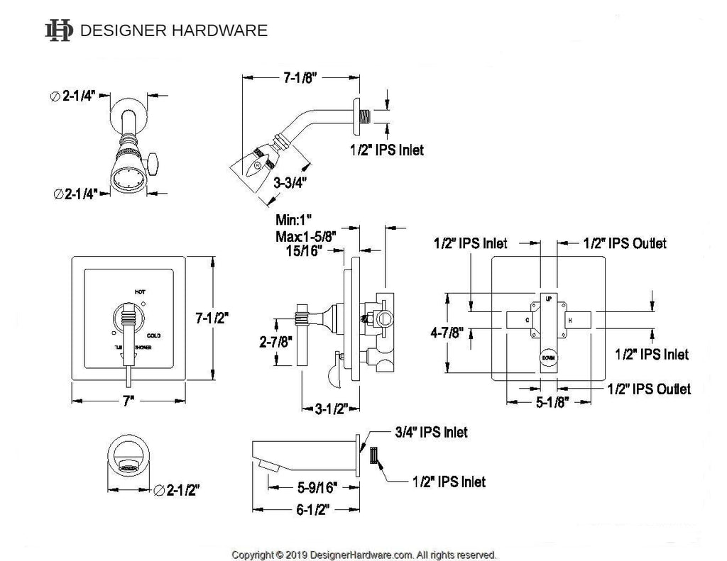Milano Single-Handle Pressure Balanced Tub and Shower Faucet