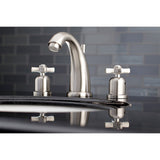 Millennium Two-Handle 3-Hole Deck Mount Widespread Bathroom Faucet with Retail Pop-Up Drain