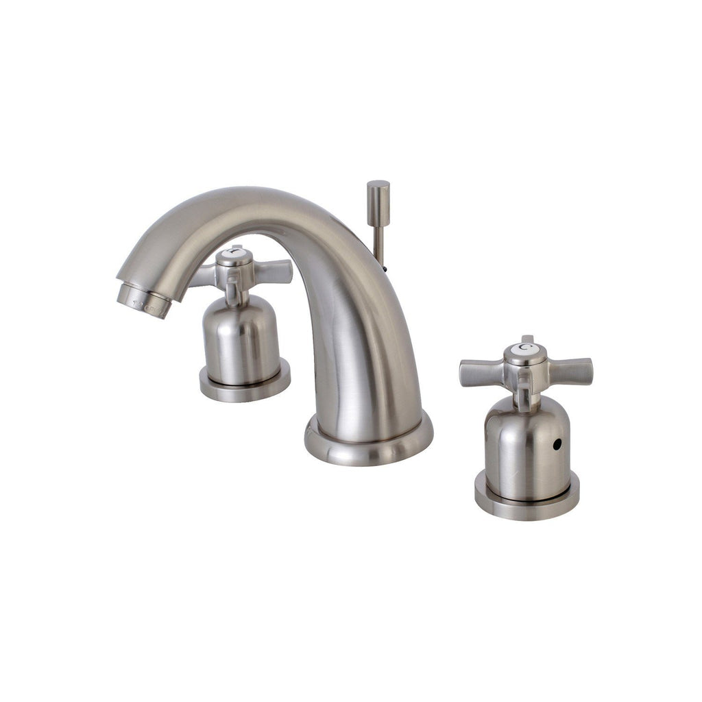 Millennium Two-Handle 3-Hole Deck Mount Widespread Bathroom Faucet with Retail Pop-Up Drain