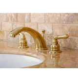 Magellan Two-Handle 3-Hole Deck Mount Widespread Bathroom Faucet with Plastic Pop-Up