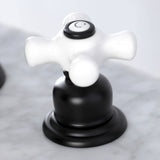 Victorian Two-Handle 3-Hole Deck Mount Widespread Bathroom Faucet with Pop-Up Drain