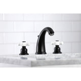 Victorian Two-Handle 3-Hole Deck Mount Widespread Bathroom Faucet with Pop-Up Drain