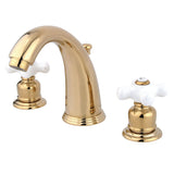 Victorian Two-Handle 3-Hole Deck Mount Widespread Bathroom Faucet with Pop-Up Drain