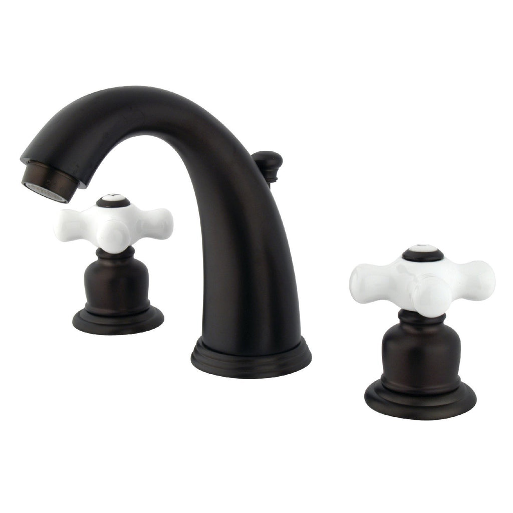 Victorian Two-Handle 3-Hole Deck Mount Widespread Bathroom Faucet with Pop-Up Drain