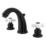 Victorian Two-Handle 3-Hole Deck Mount Widespread Bathroom Faucet with Pop-Up Drain