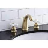 Victorian Two-Handle 3-Hole Deck Mount Widespread Bathroom Faucet with Pop-Up Drain